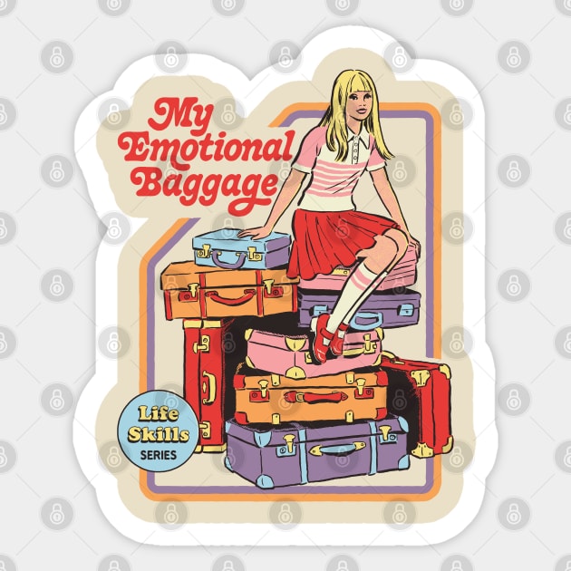 My Emotional Baggage Sticker by Steven Rhodes